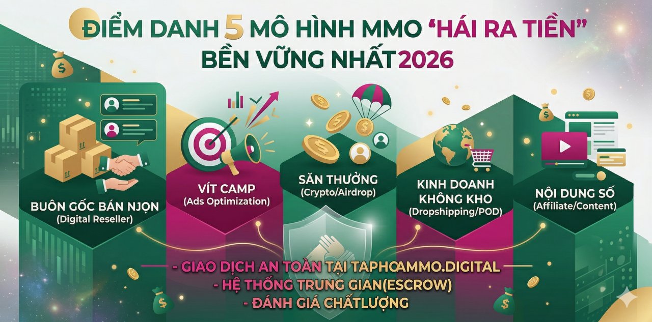 Điểm danh 5 mô hình MMO "hái ra tiền" bền vững nhất 2026