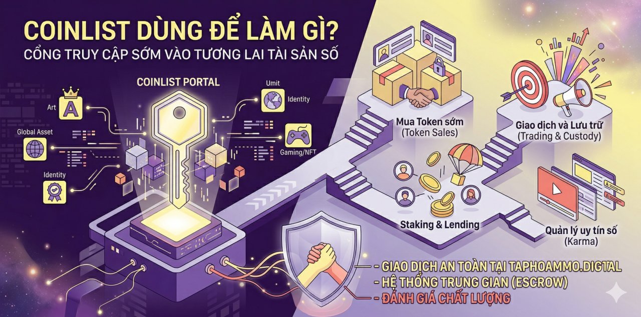 Coinlist dùng để làm gì? Cổng truy cập sớm vào tương lai tài sản số