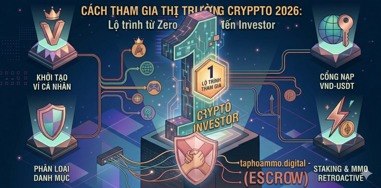 Cách tham gia thị trường Crypto 2026: Lộ trình từ Zero đến Investor