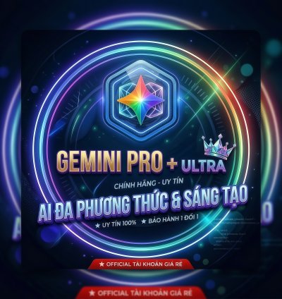 Tài Khoản Gemini Pro + Google One 2TB + Nâng Cấp Chính Chủ Dùng Riêng Giá Rẻ 1 Năm | BẢO HÀNH 1 NĂM