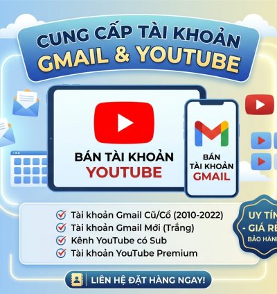 Gmail Cổ ,Gmail kèm kênh Youtube cổ