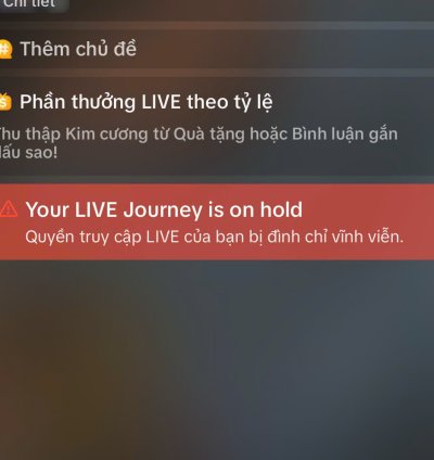 TUT MỞ KHÓA LIVE TIKTOK BỊ KHÓA VĨNH VIỄN