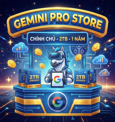 [NÂNG CẤP CHÍNH CHỦ] GEMINI PRO + 5TB DRIVER GIÁ RẺ 1 NĂM