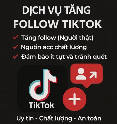 FOLLOW TIKTOK NGƯỜI DÙNG THẬT CHUYÊN DÙNG XÂY KÊNH